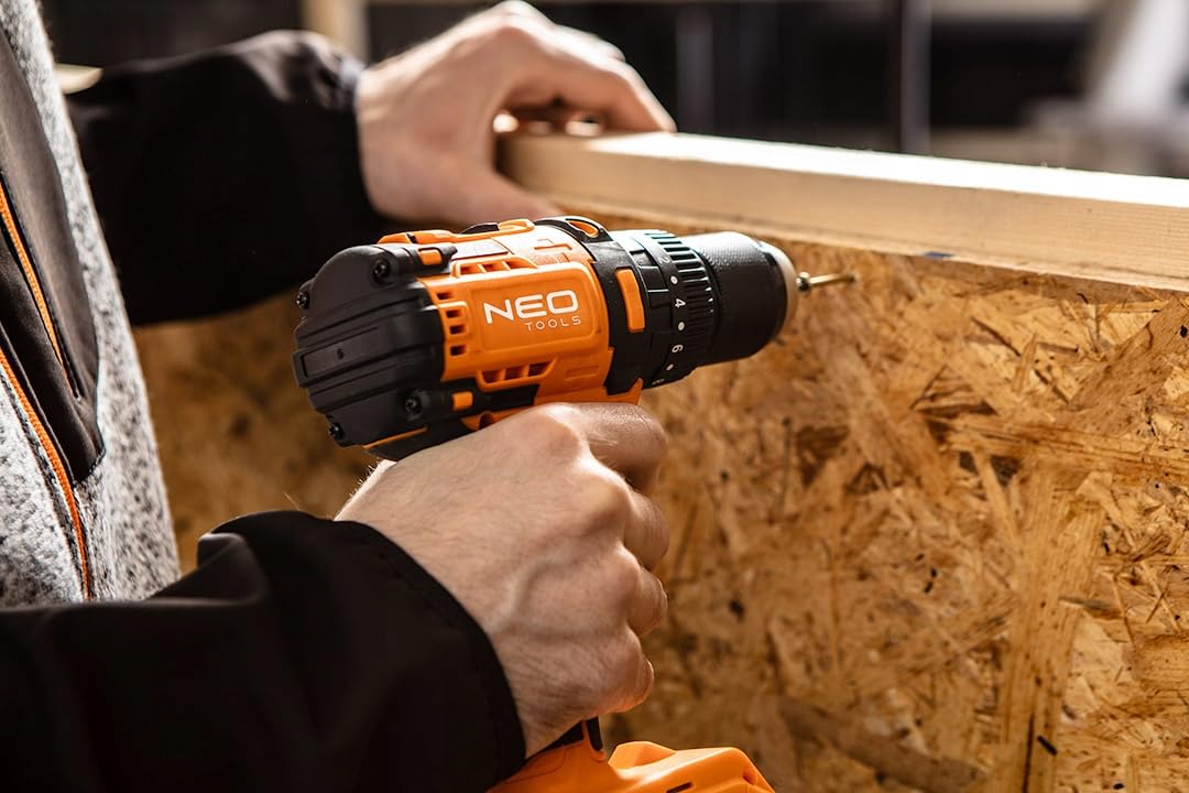 Акумуляторний ударний дриль Шурупокрут NEO TOOLS Компактний 18 В 13 мм без ключа без батареї та зарядного пристрою, фото №6 Акумуляторний ударний дриль Шурупокрут NEO TOOLS Компактний 18 В 13 мм без ключа без батареї та зарядного пристрою, фото №6