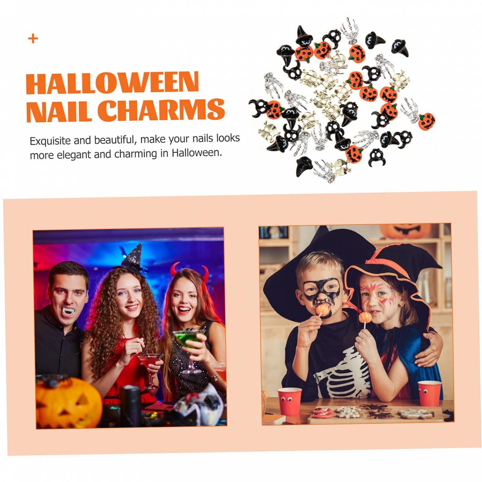 Прикраса для нігтів 3D Наклейки на нігті Healeved, гарбуз, 150 шт, металеві, фото №4