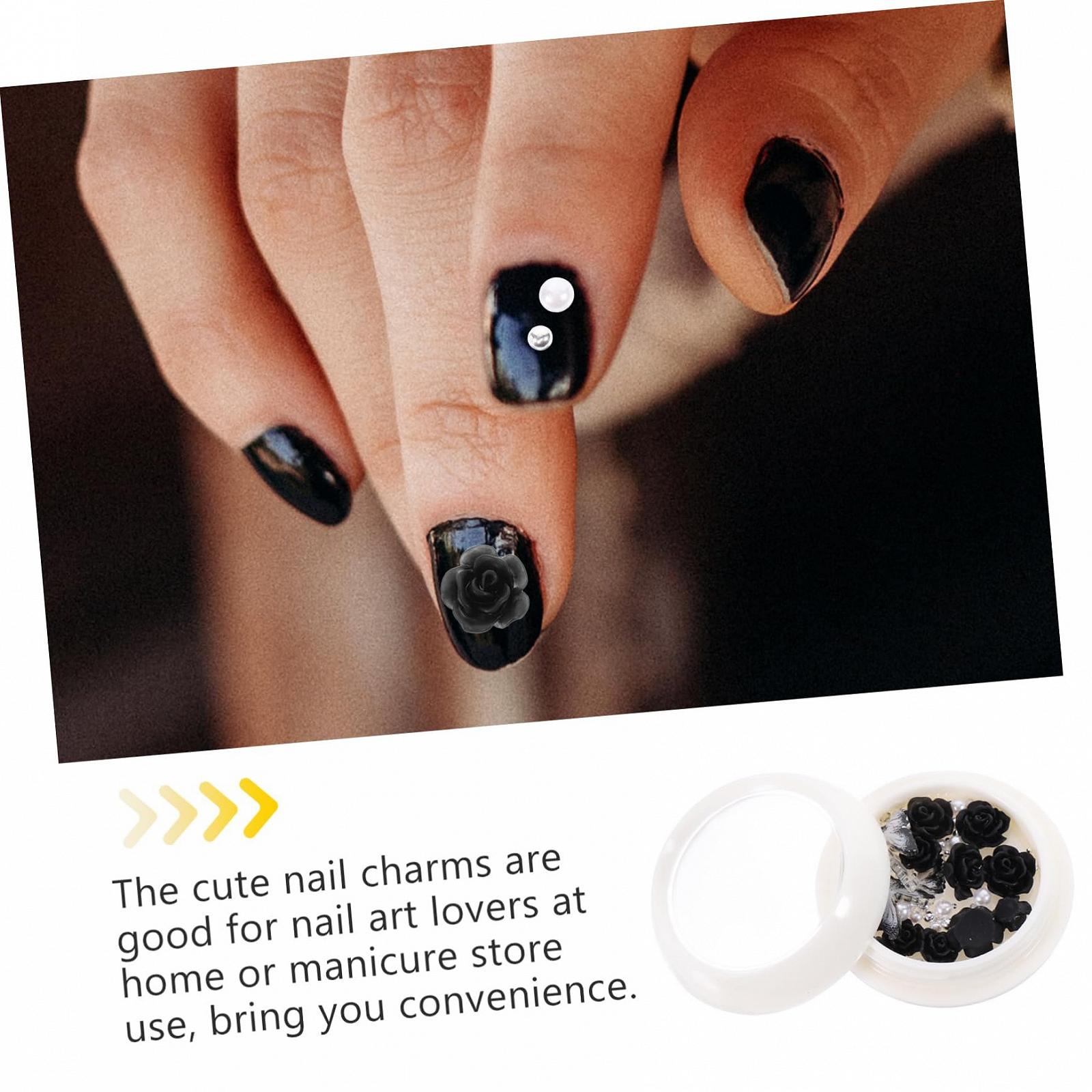 Набір 2 коробки Дрібні дорогоцінні камені та підвіски для створення нейл-арту для жінок, фото №4