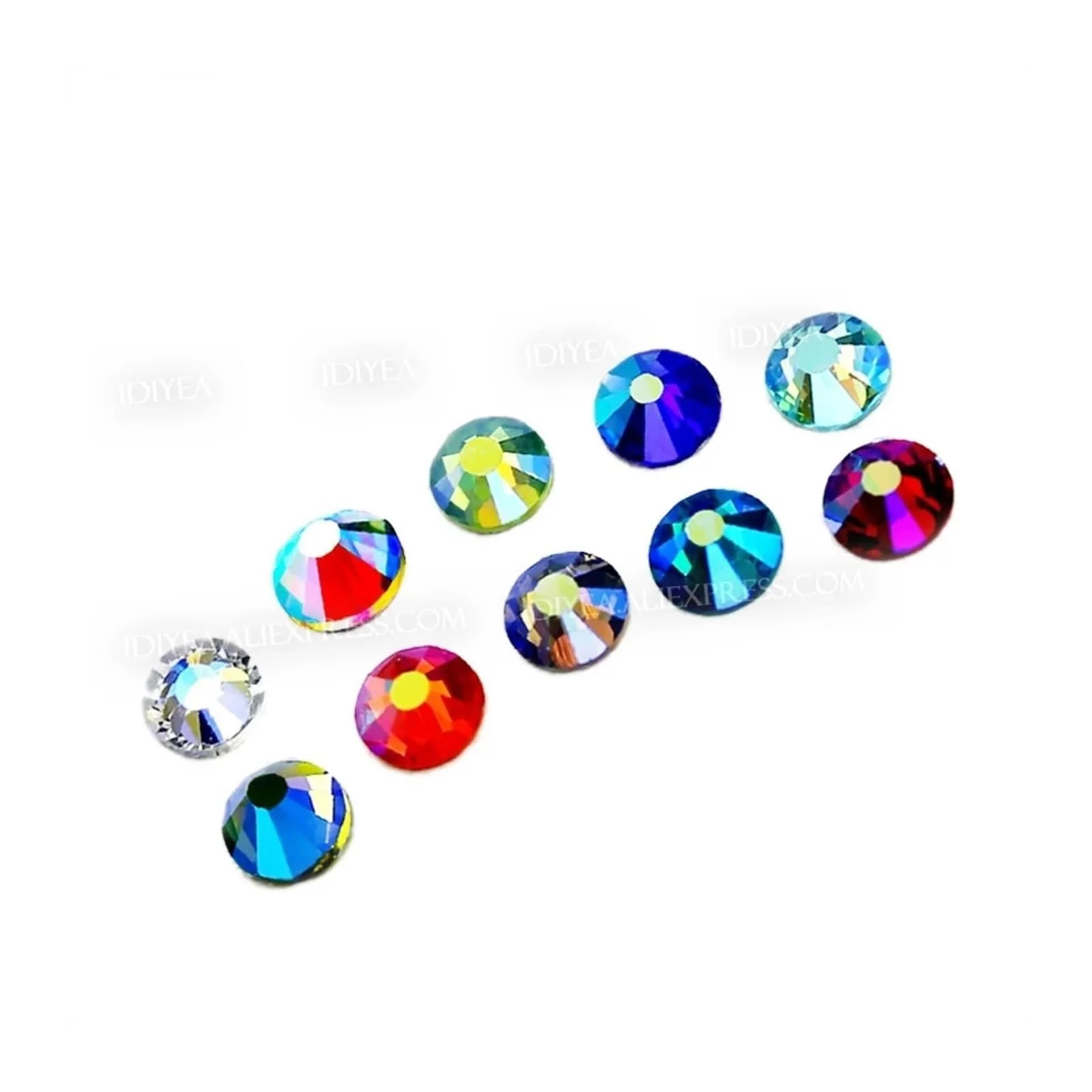 Стразы Термоклеевые Разноцветные Crystal AB Плоские Блестки для Ногтей Камень для Одежды (Champagne AB, SS20 1440 шт), фото №5