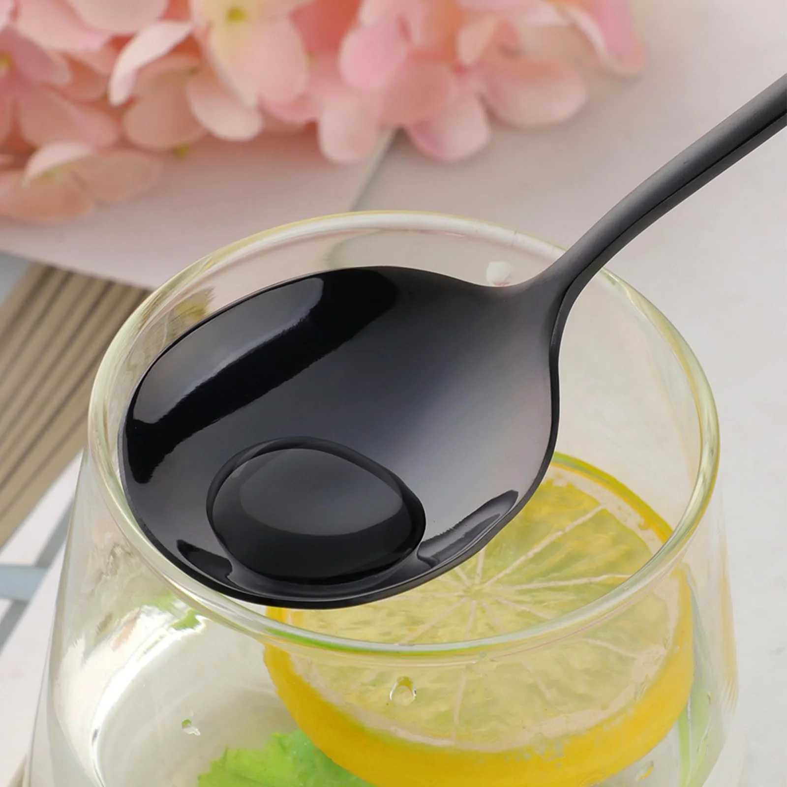 Набір столових приборів з 6 супових ложок, довгі 21.1 см, фото №4