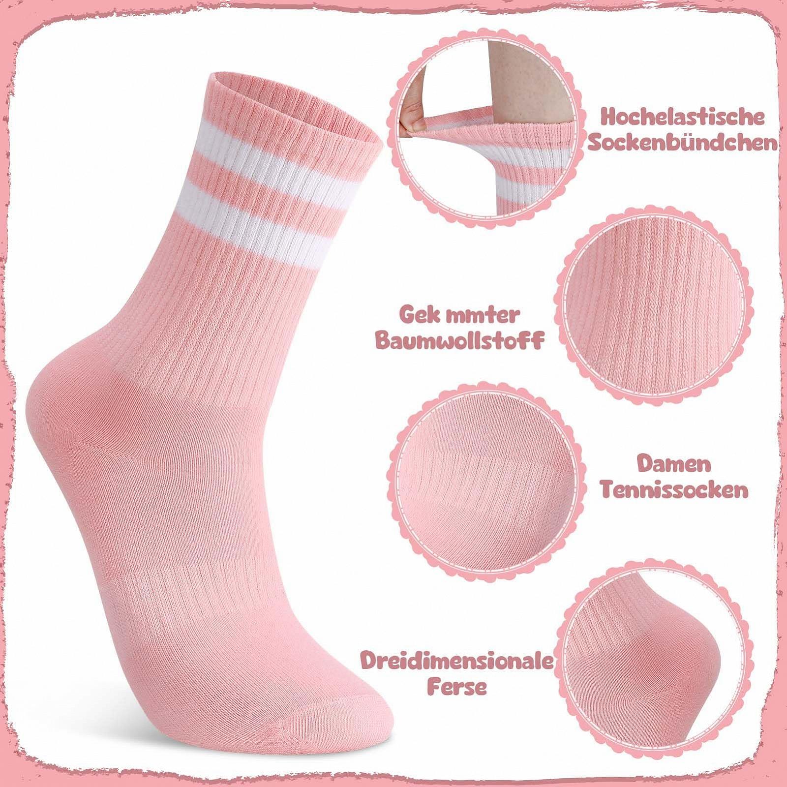 Носки Теннисные носки Хлопковые носки Ретро Спортивные носки Цветные Женские носки с полосками 35-38, фото №3