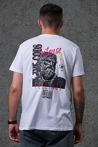 Оверсайз футболка з принтом Without feelings white synthetic.ua - Фото 1