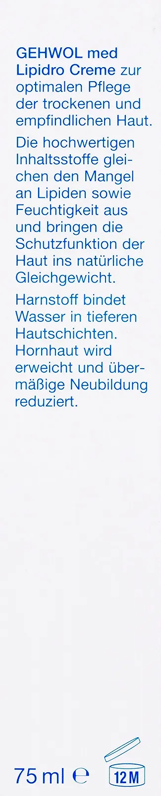 Крем для ног Gehwol Med Lipidro интенсивный уход для сухой кожи 75 мл, фото №5