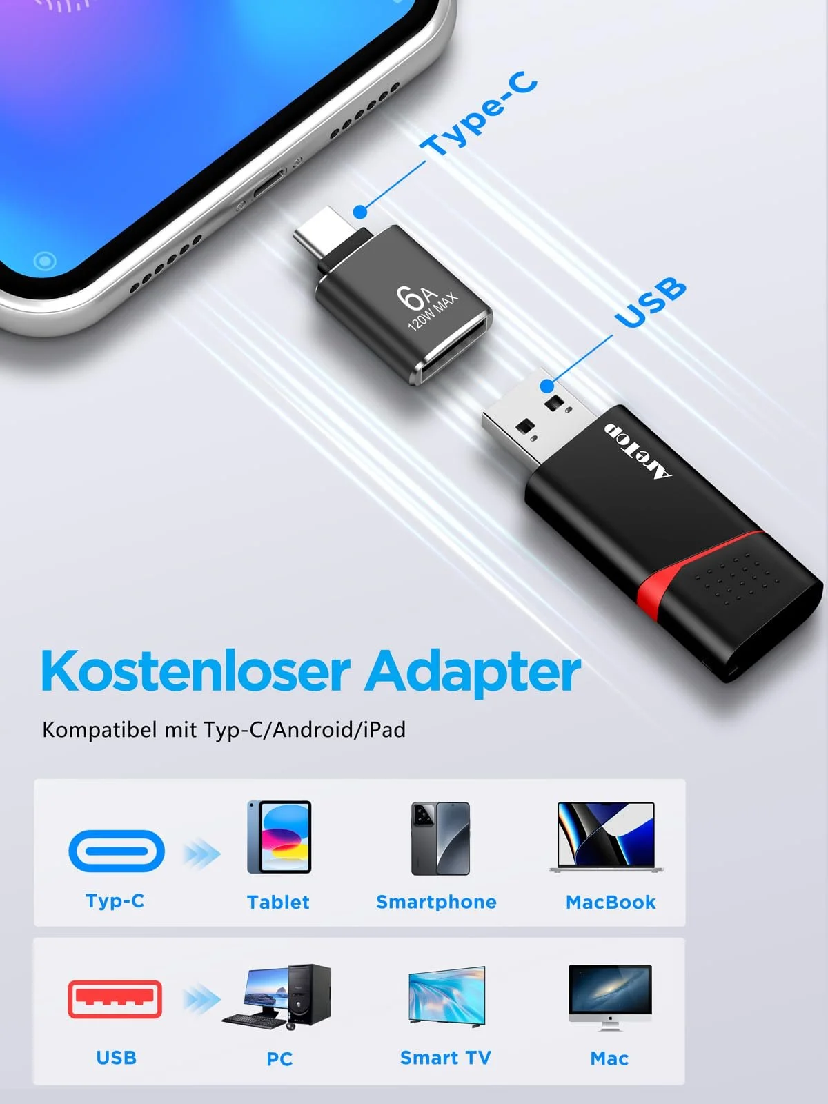 USB-накопичувач AreTop 32 GB (набір 5 шт.), фото №9 USB-накопичувач AreTop 32 GB (набір 5 шт.), фото №9