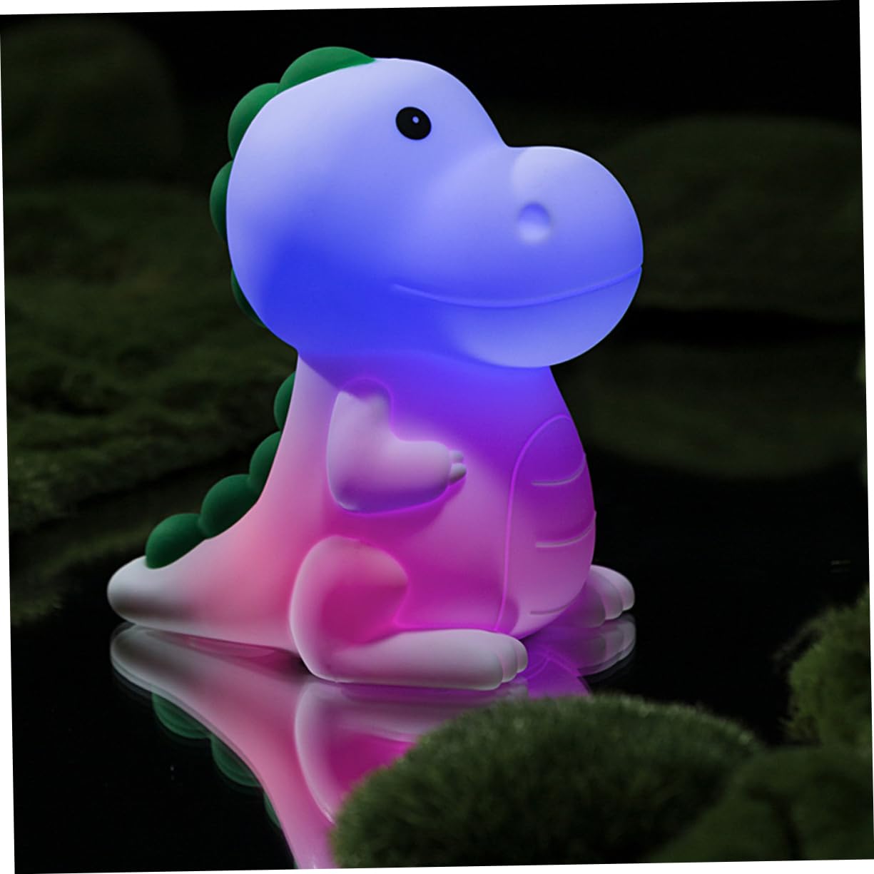 Лампа HEMOTON Silicone Dinosaur Kawaii Rechargeable Bedroom Night Lamp Child Light Knock White, фото №5