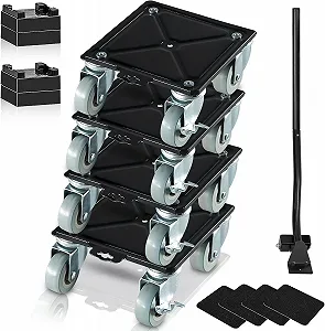 Купити Комплект для переміщення меблів VEVOR JYF-450 / 4 шт + важіль / до 450 кг / Black - Фото 1 Комплект для переміщення меблів VEVOR JYF-450 / 4 шт + важіль / до 450 кг / Black - Фото 1