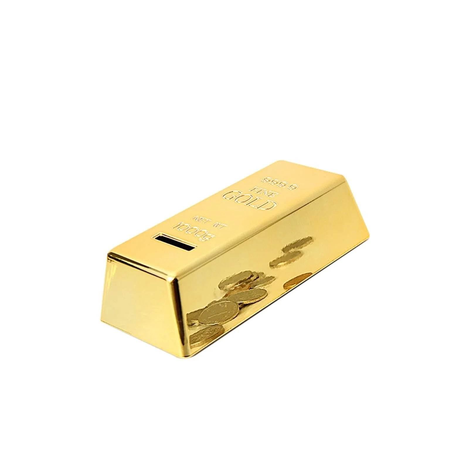 Скарбничка у формі золотого злитка пластикова Fake Gold Bar, фото №1