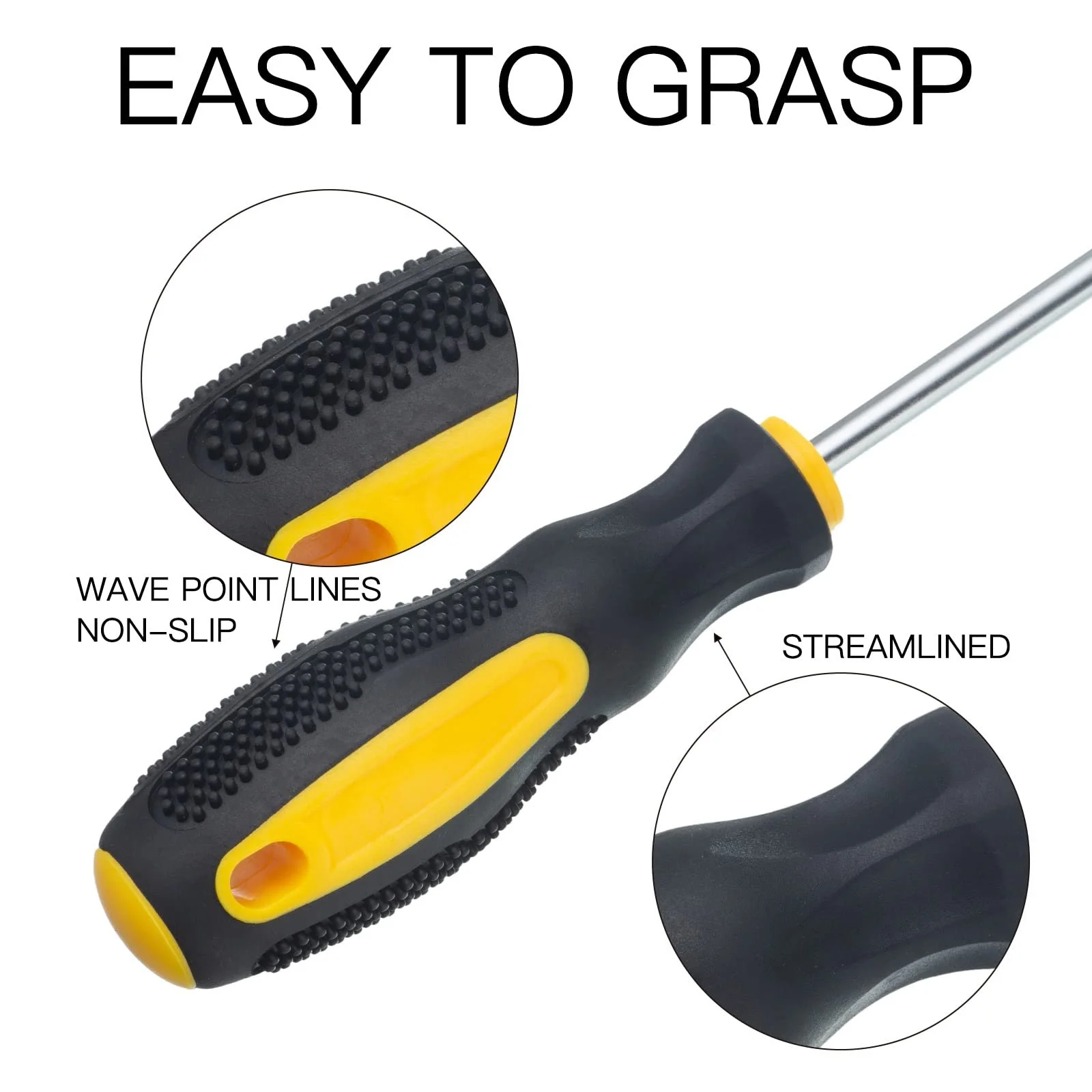 Набір викруток HPMAISON 6 шт. хромованадієва сталь з магнітним наконечником 3 Phillips, фото №4