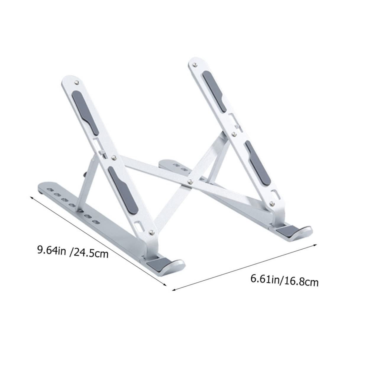 Підставка для ноутбука SHOWERORO складана з алюмінієвого сплаву, регульована, ергономічна, портативна та легка, фото №2