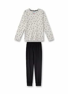 Пижама Sanetta для девочек бежевая - Фото 1