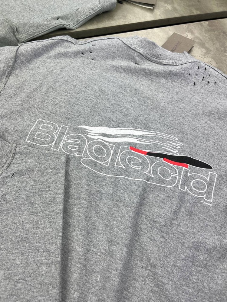 Футболка серая Balenciaga Gray f657, фото №7