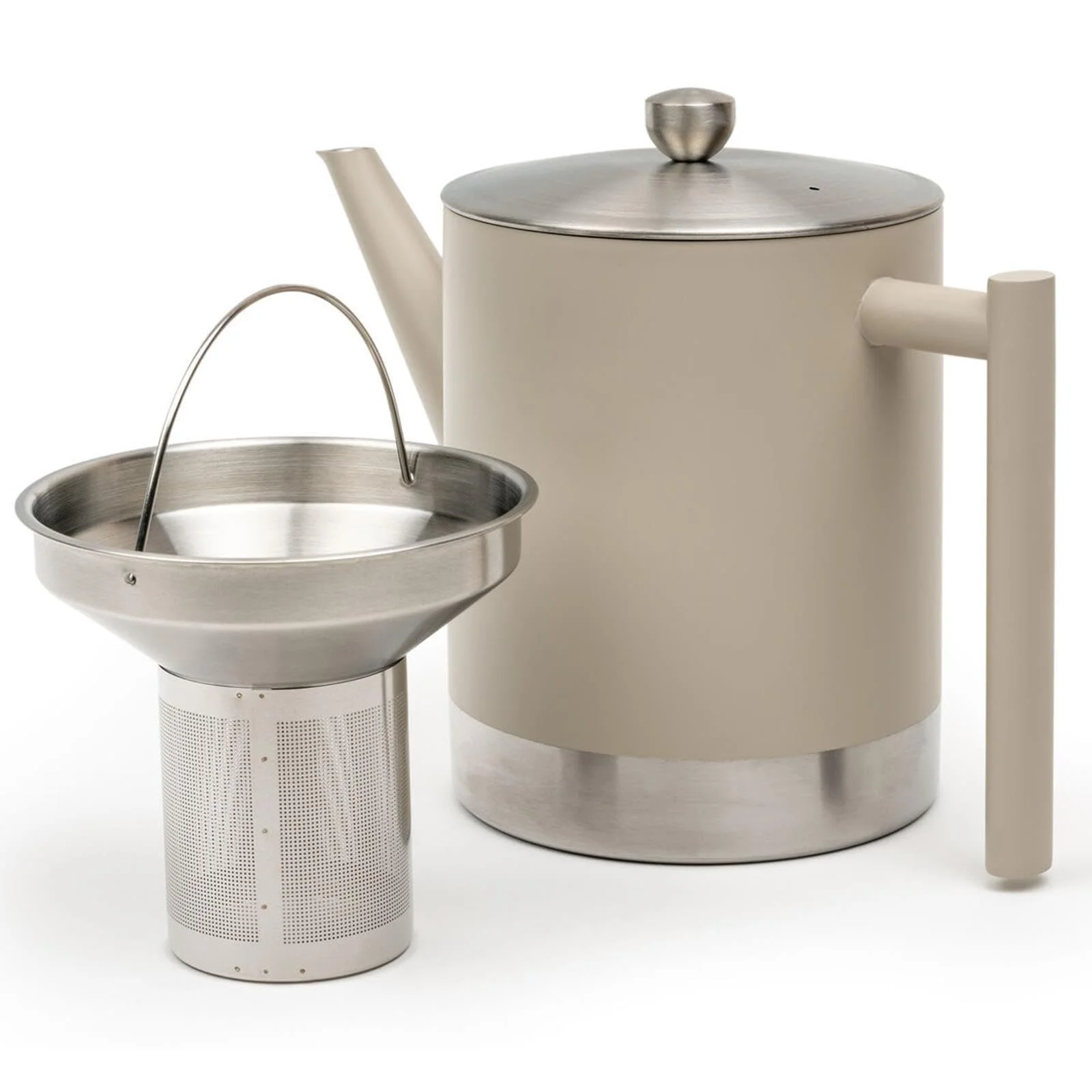 Чайник-заварник Bredemeijer Двостінний з нержавіючої сталі Taupe, 1.2 літра, фото №5