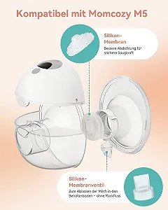 Запасні частини для молоковідсмоктувача для Momcozy M5 4 клапани та 2 мембрани synthetic.ua - Фото 1