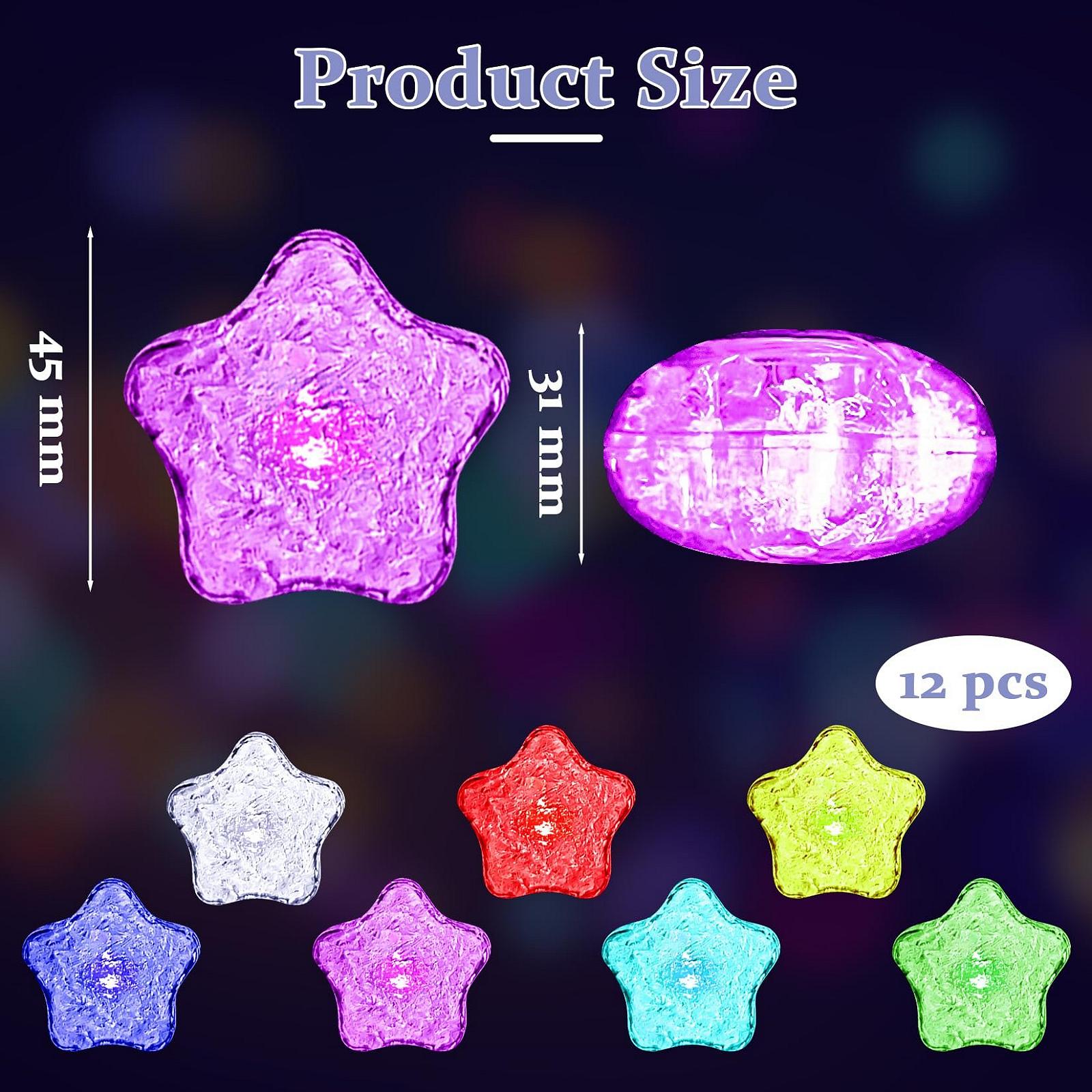 Іграшка для ванни Зірка LED Барвиста, 12 шт, фото №2