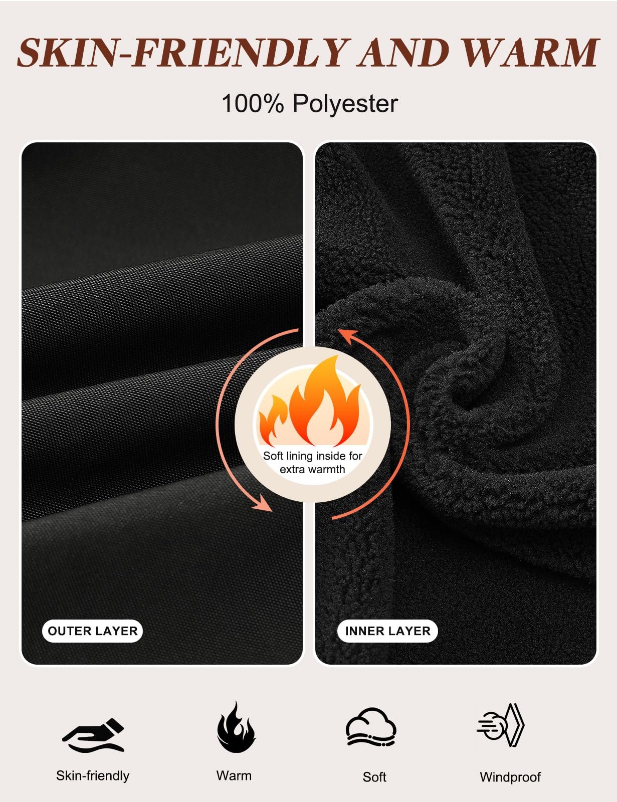 Куртка Vancavoo Зимова Жіноча Тепла Флісова Підкладка, фото №5 Куртка Vancavoo Зимова Жіноча Тепла Флісова Підкладка, фото №5