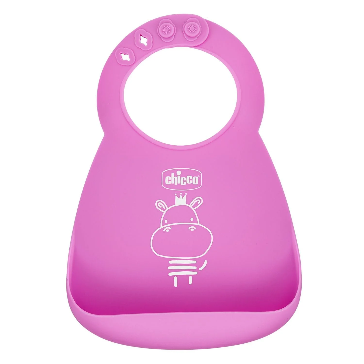 Набір для годування Chicco Silicone Baby Nutrition Set, 3 предмети, слинявчик, тарілка з мискою, ложка, 6міс+, рожевий, без BPA, фото №3