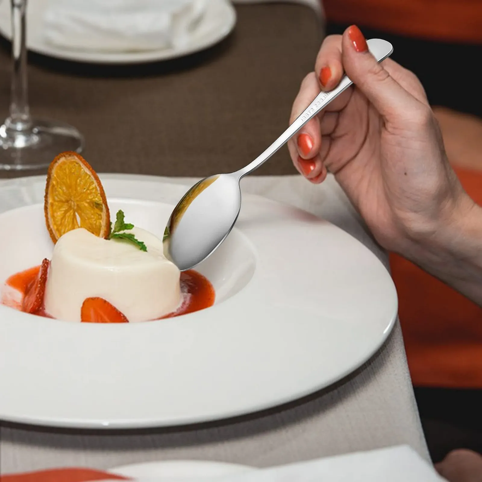 Ложки для кави Joyfair, 12 штук, чайні ложки з нержавіючої сталі, десертні ложки, набір з 12 маленьких ложок для дому/ресторану/готелю/кафе, круглі ручки та гладкі краї, можна мити в посудомийній машині 15 cm, фото №4