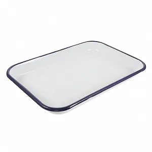 Прямокутна емальована форма для запікання зносостійка придатна для посудомийної машини універсальна - Фото 1