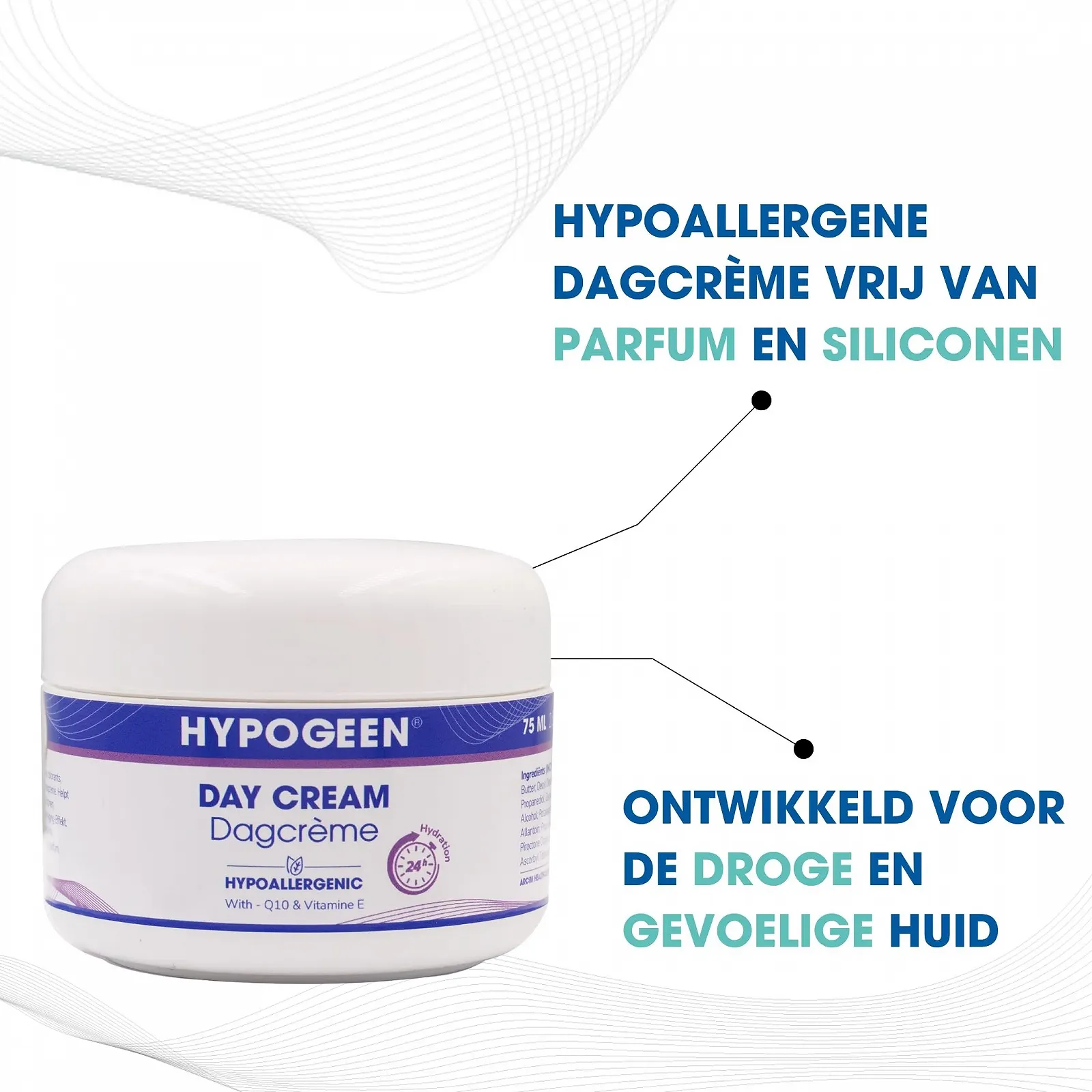 Денний крем Hypogeen Anti-Wrinkle Hyaluronic Acid 75 мл, фото №3 Денний крем Hypogeen Anti-Wrinkle Hyaluronic Acid 75 мл, фото №3