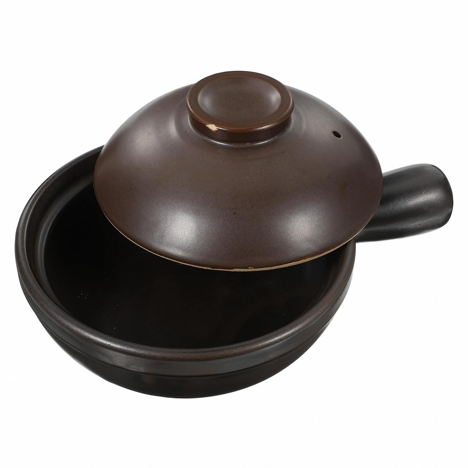 Форма для запекания GLEAVI керамическая с крышкой для супа и риса переносная, фото №1