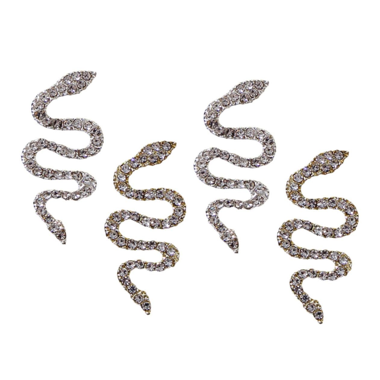 Украшение для ногтей змея из сплава 4 шт., фото №1