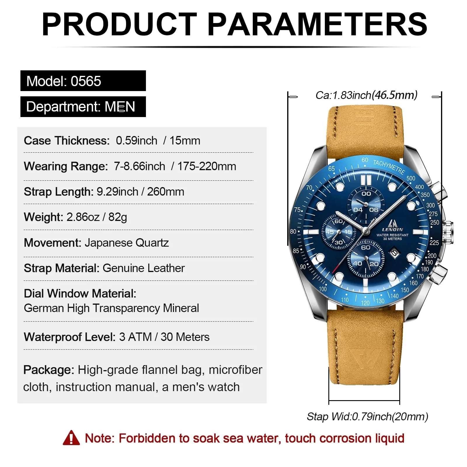 Мужские аналоговые кварцевые часы LENQIN LN, водонепроницаемость 30 м, с датой, повседневные, фото №7 Мужские аналоговые кварцевые часы LENQIN LN, водонепроницаемость 30 м, с датой, повседневные, фото №7