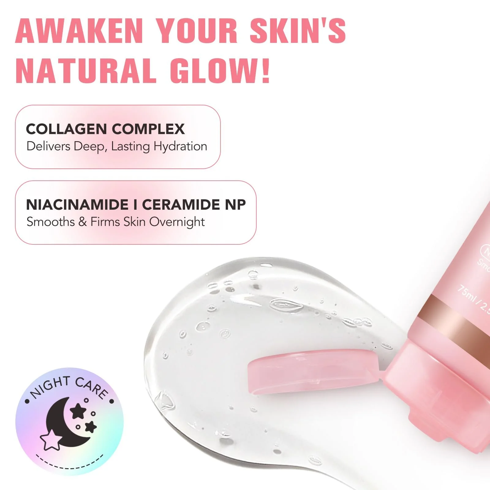 Нічна маска для обличчя Collagen, Маска для обличчя з колагеном нічна, фото №9