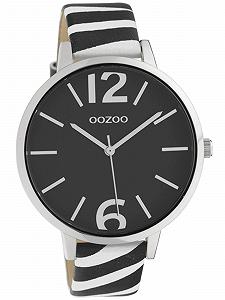 Женские часы Oozoo Ремешок кожаный под зебру Animal Print Colours of Africa 43 мм - Фото 1