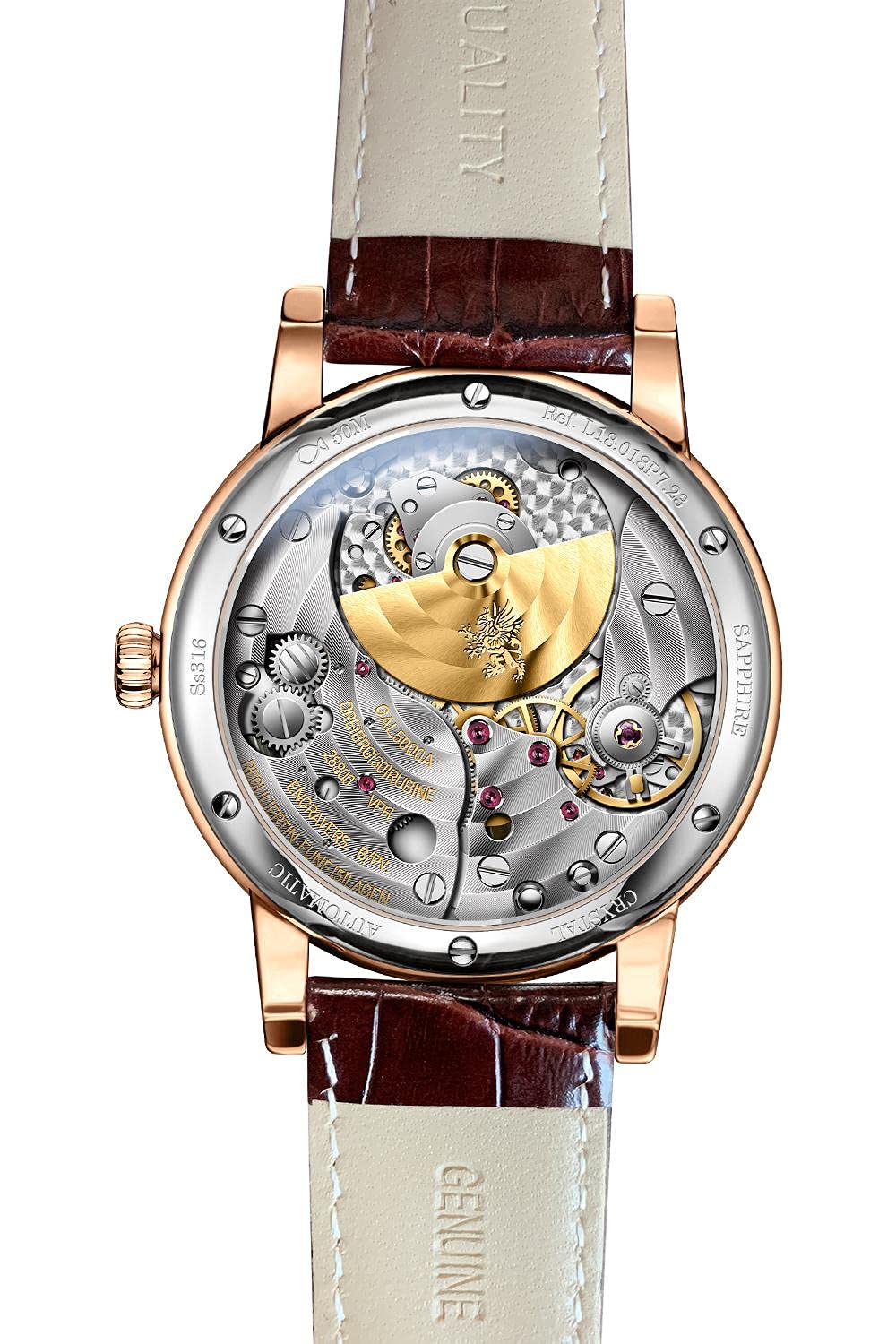 Часы Lobinni Ultra Thin Mechanical Automatic Для мужчин Водонепроницаемые Наручные Стильные Модные Деловые, фото №4