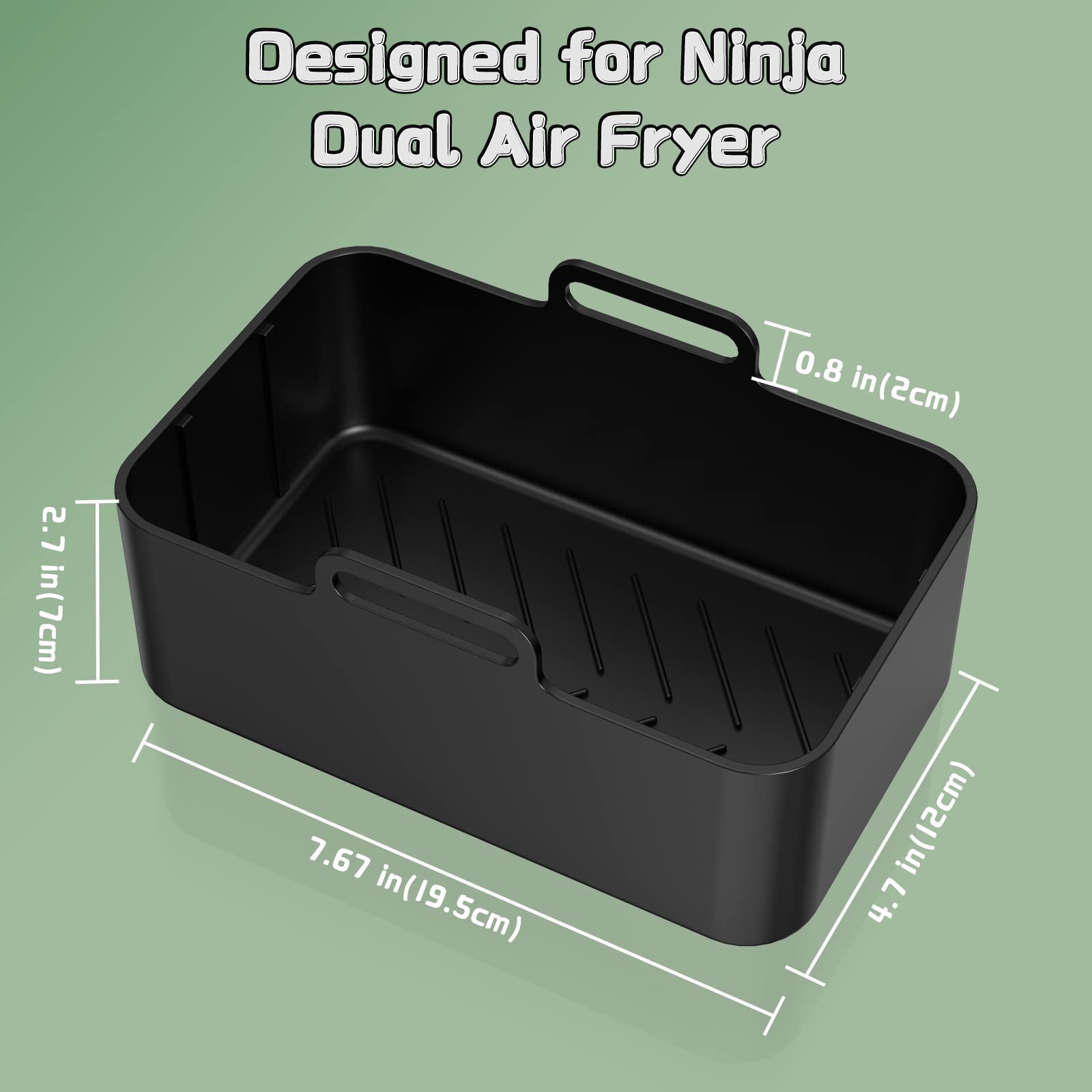 Силиконовые формы для аэрофритюрницы Ninja Foodi AF400EU AF300EU 9.5 л 2 шт., фото №4 Силиконовые формы для аэрофритюрницы Ninja Foodi AF400EU AF300EU 9.5 л 2 шт., фото №4