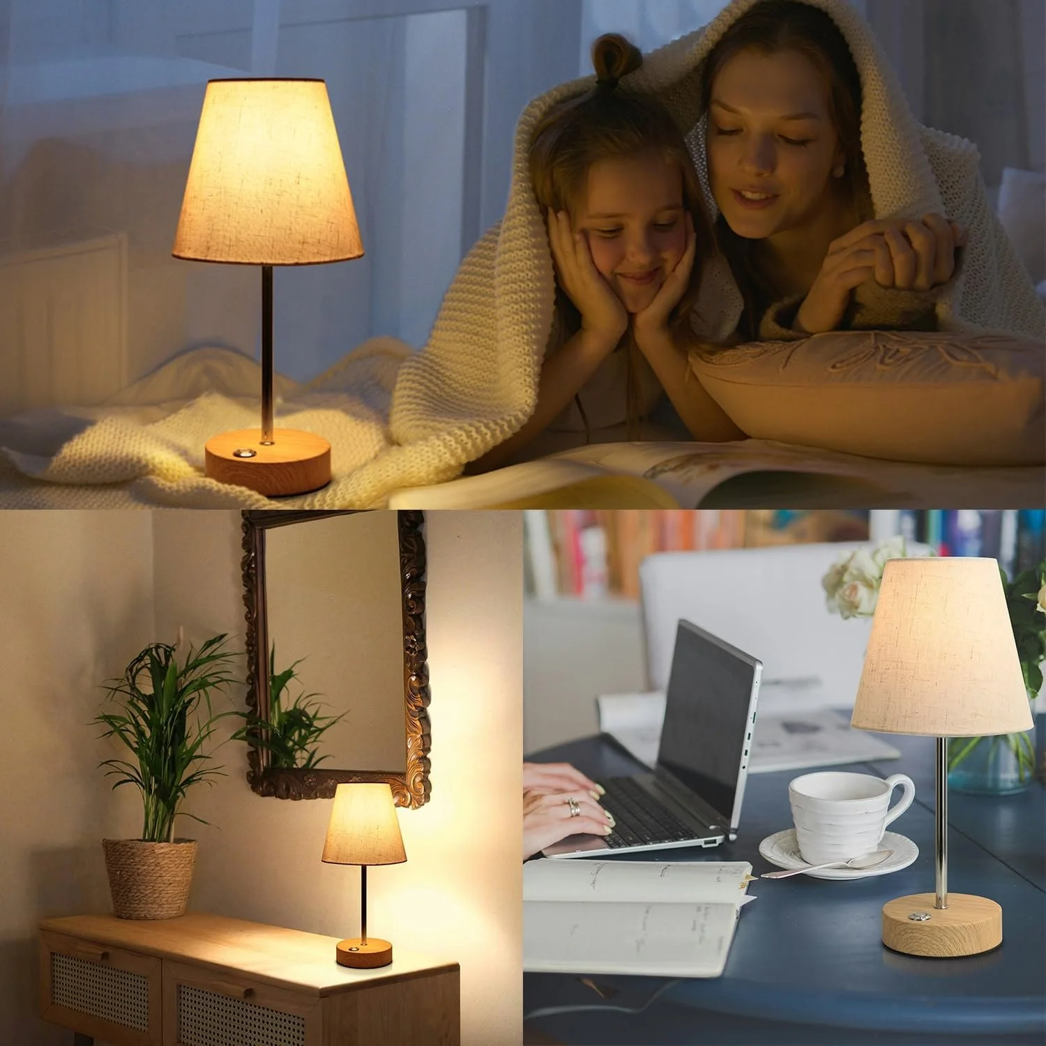 Настільна лампа LED бездротова акумуляторна 3000 mAh сенсорна димована, фото №4