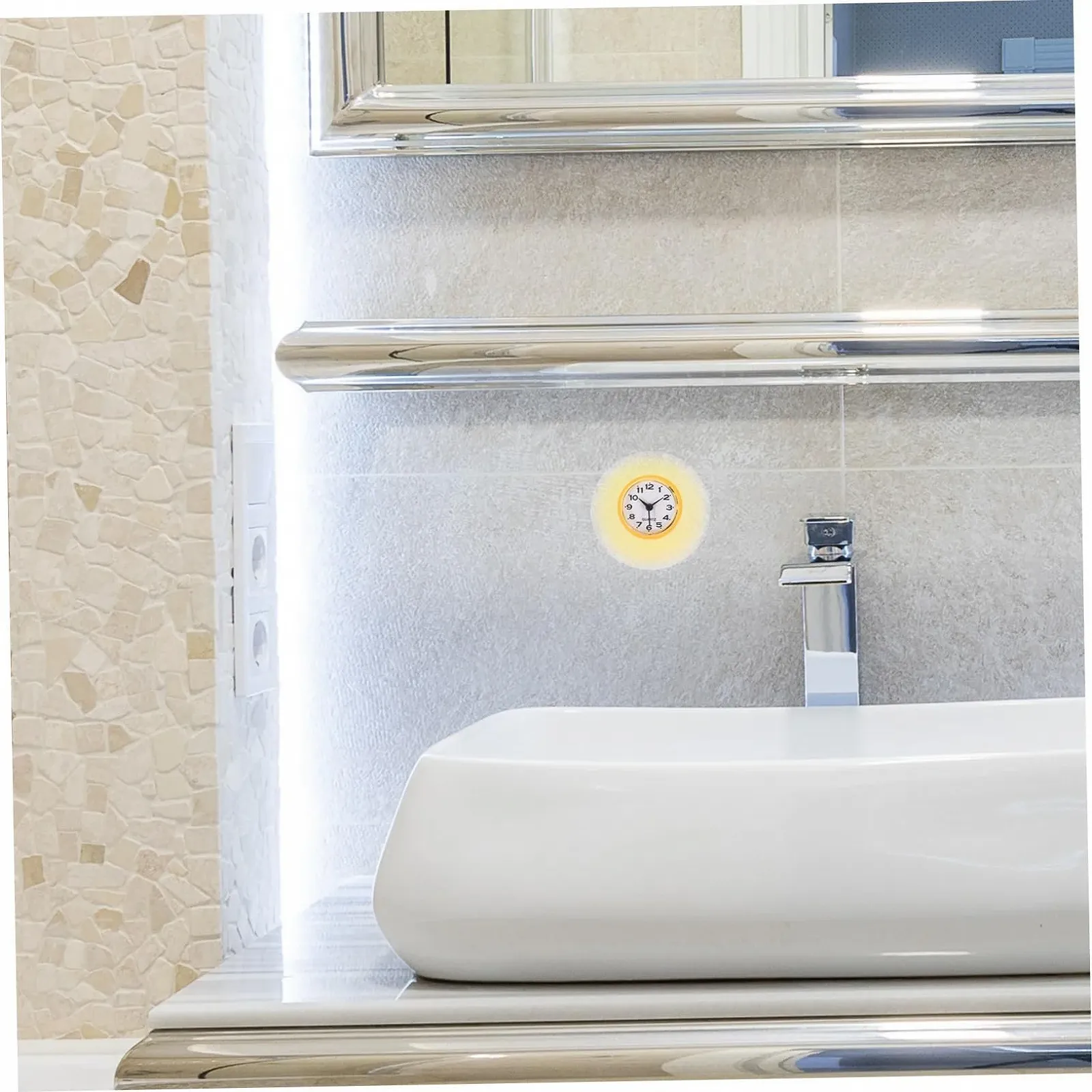 Годинник настінний MUCKLILY для ванної кімнати з присоскою, маленький для душу, фото №8 Годинник настінний MUCKLILY для ванної кімнати з присоскою, маленький для душу, фото №8