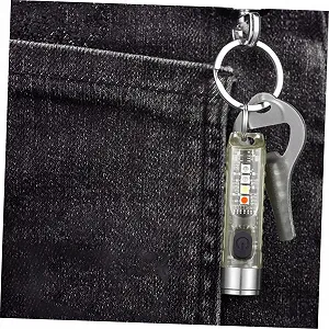 Ліхтарик Tofficu USB Заряджання Портативний Маленький Брелок для ключів Світний Кулон Міні-ліхтарик Нержавіюча сталь 304 Прозорий synthetic.ua - Фото 1