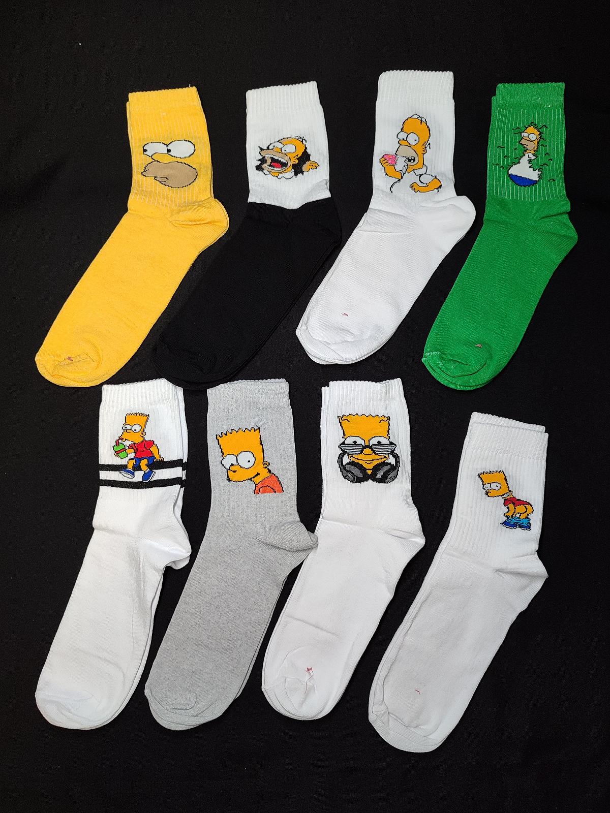 Бокс шкарпеток приколів із принтами «Сімпсони» 8 пар, фото №1