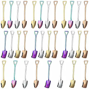 Ложка Spade Spade из нержавеющей стали Набор 32 шт Разные формы Четыре цвета - Фото 1