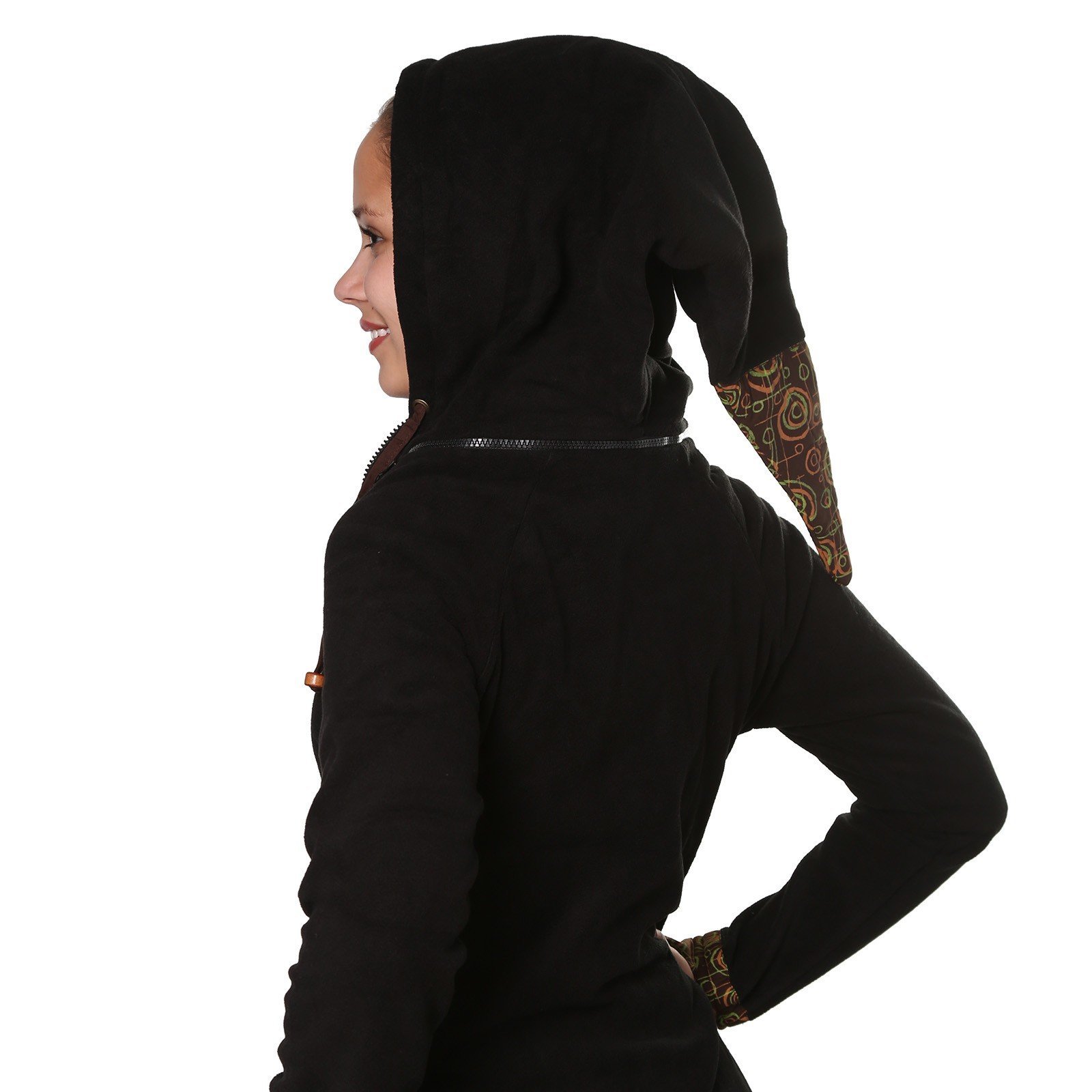 Жіноче коротке флісове пальто Kunst und Magie зі знімним загостреним капюшоном Fairy, фото №2