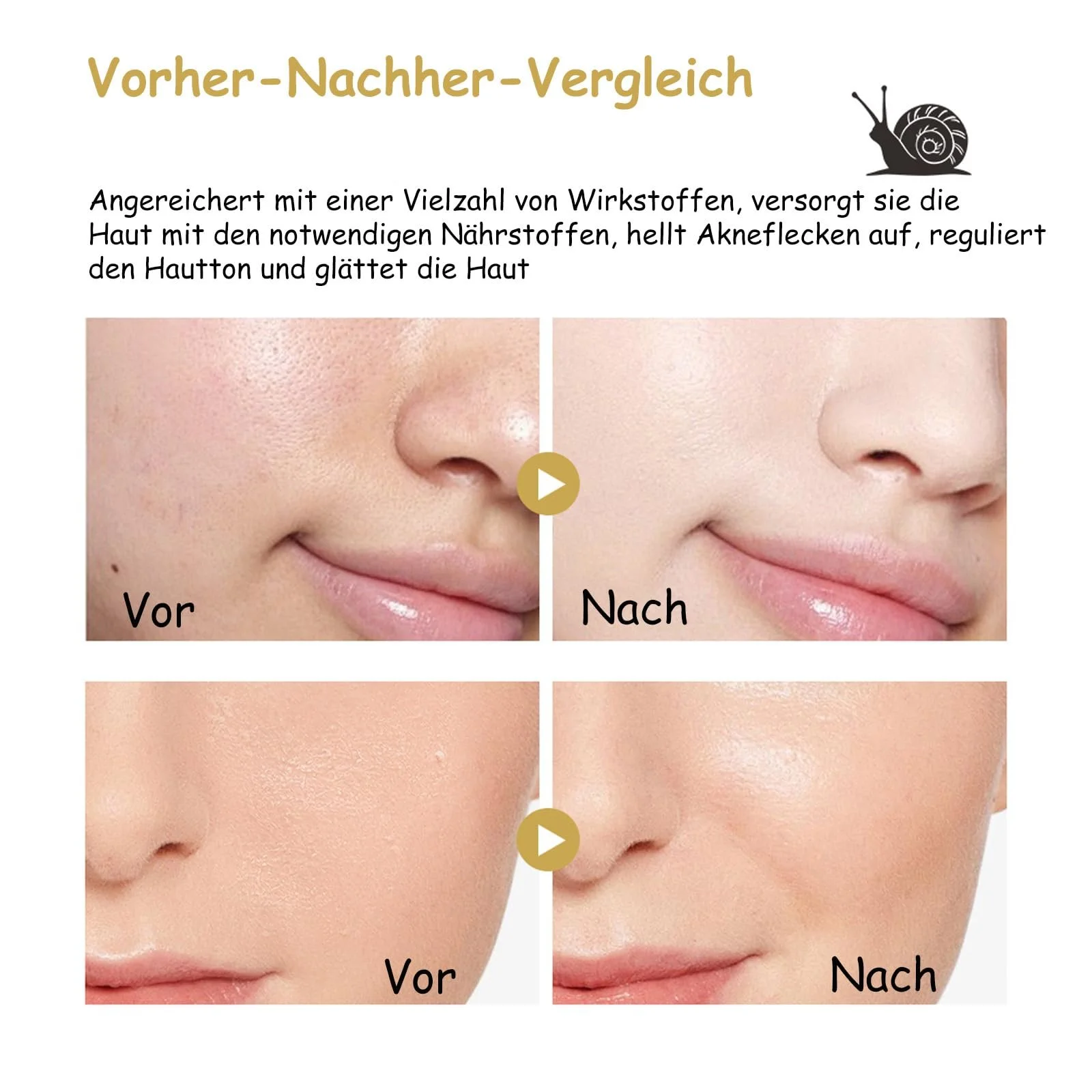 Тканинна Маска для обличчя Soleneva 6 x Муцин Равлика, Маска з Колагеном, Зволожуюча, фото №6