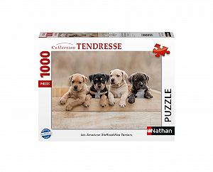 Пазлы Nathan Tendresse Collection The American Staffordshire Terriers 1000 эл. 12001145 synthetic.ua - Фото 1