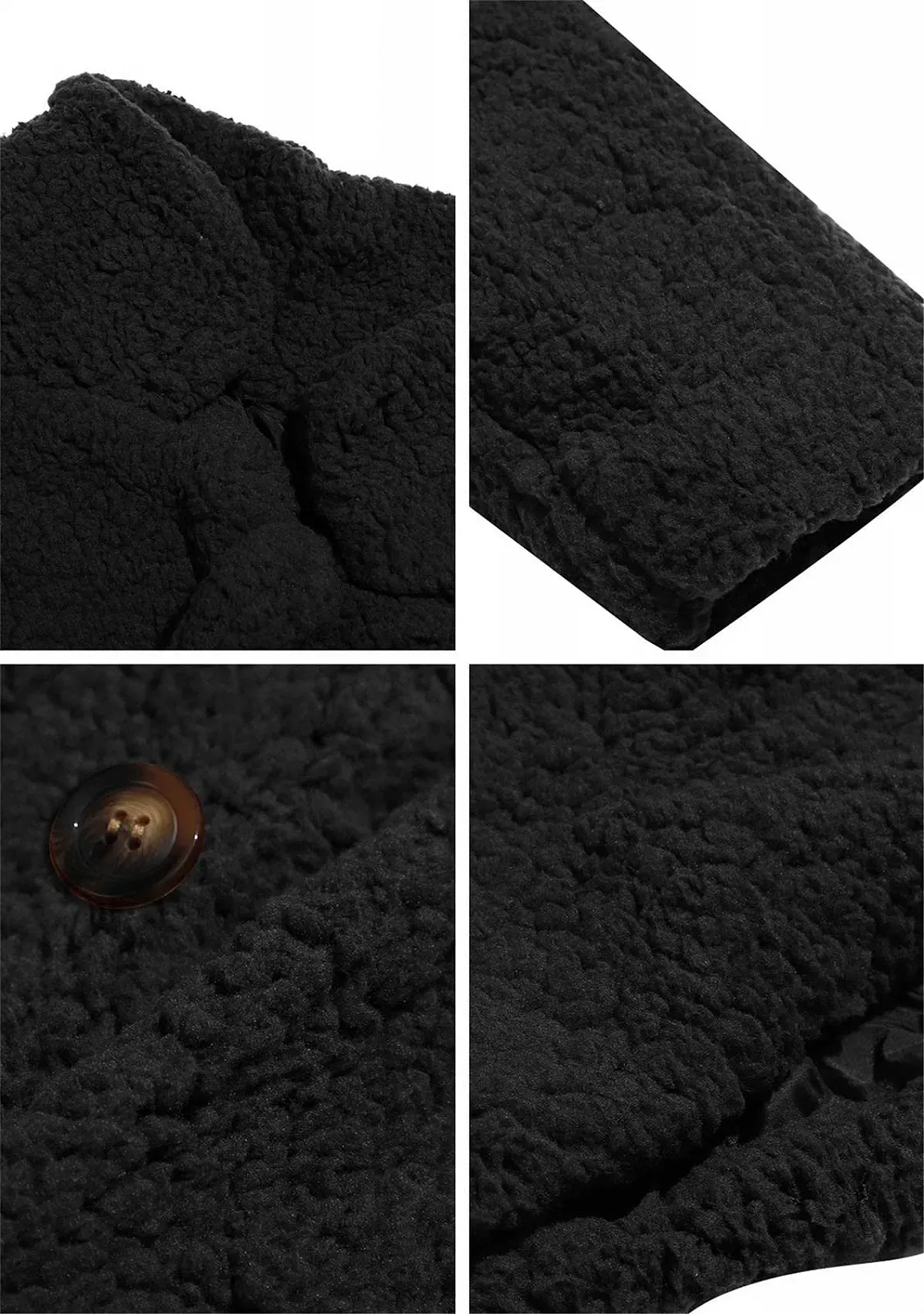 Женский кардиган с лацканами Yming Teddy Fleece, повседневный, фото №3 Женский кардиган с лацканами Yming Teddy Fleece, повседневный, фото №3