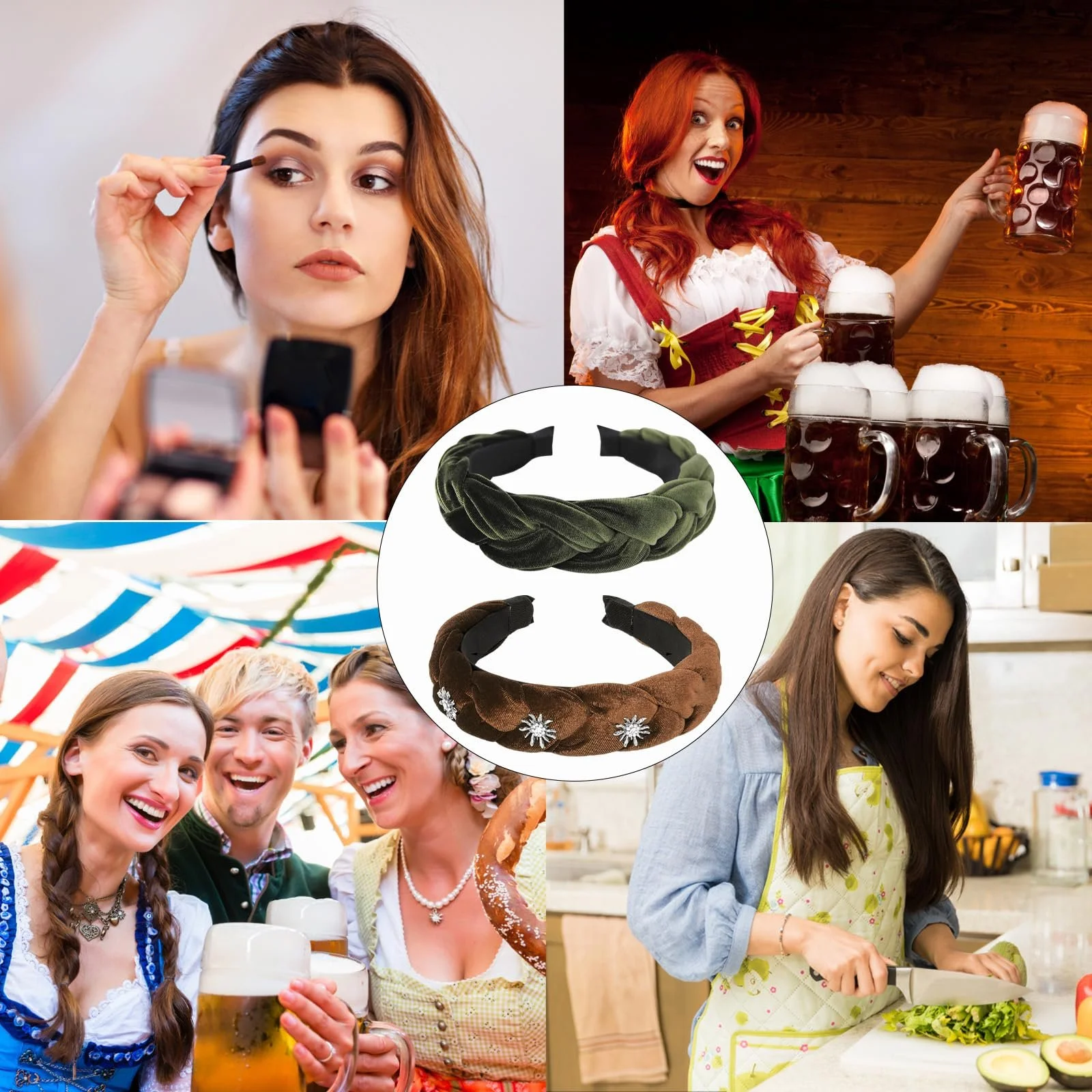 Вінтажний обруч для волосся, Плетений, фото №7