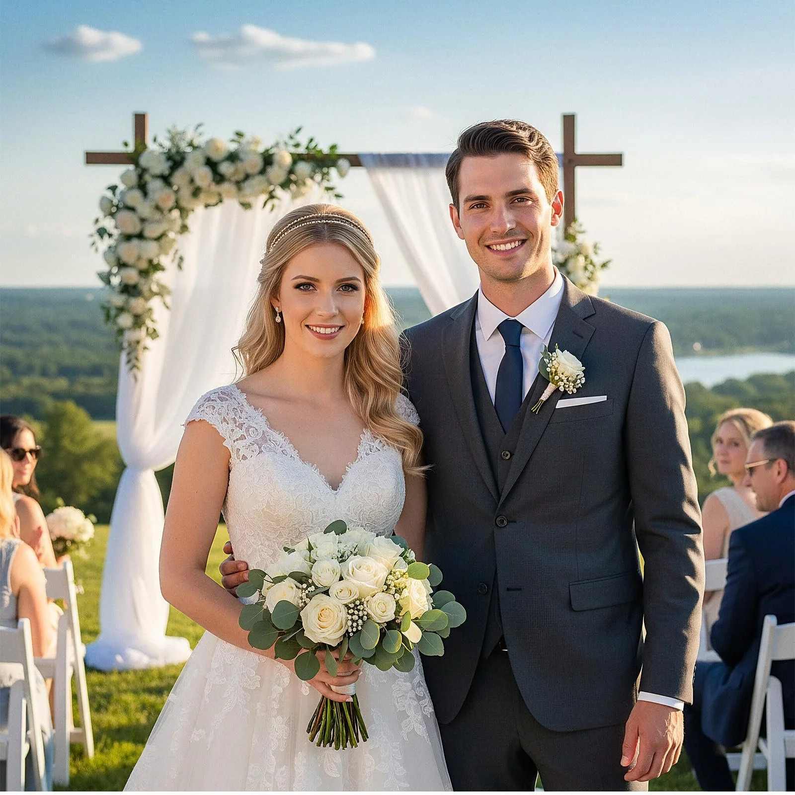 Обруч Золотистий з кристалами, фото №4