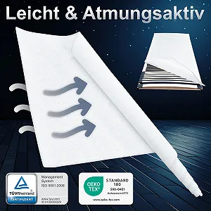 Наматрасник Matratzen Perfekt Protective, дышащий защитный наматрасник, белый, 140x200 см synthetic.ua - Фото 1