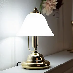 Настільна лампа etc-shop E14 17 x 27 см латунь synthetic.ua - Фото 1