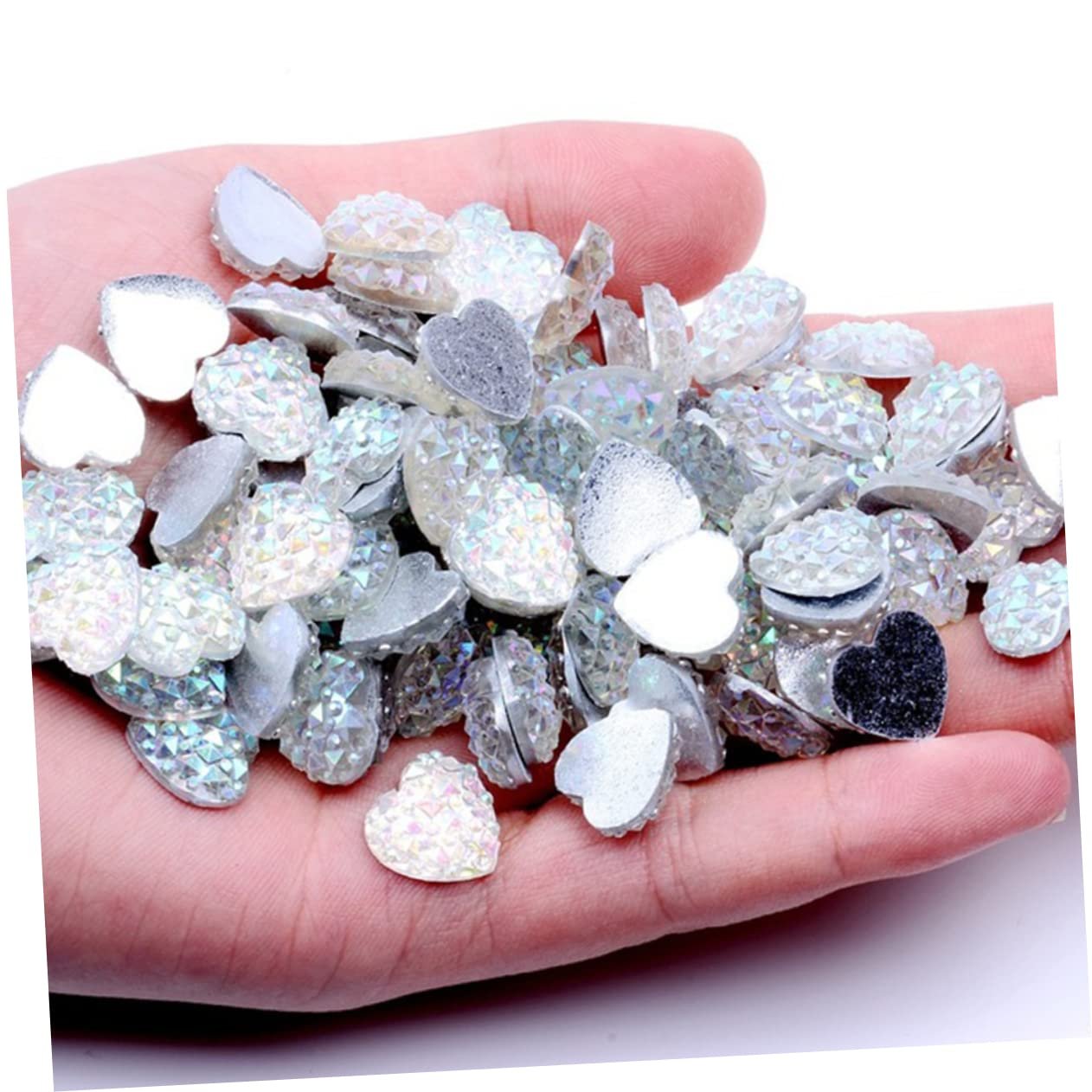 Стрази Прикраса для нігтів Серце STOBOK Змішані кольори, 40 шт, фото №2