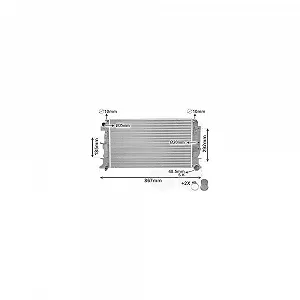 Радіатор охолодження двигуна VAN WEZEL IR PLUS 58002271 для MERCEDES-BENZ VW - Фото 1