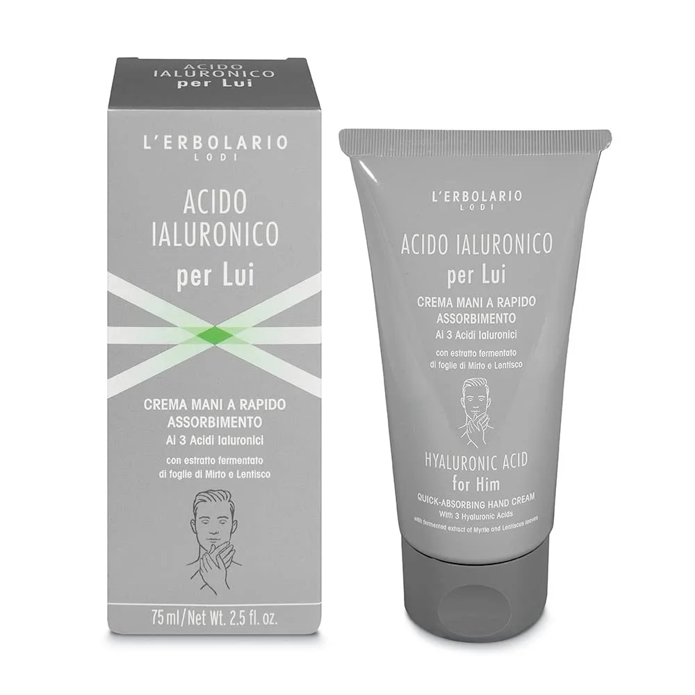 Крем для рук L'Erbolario Hyaluronic Acid for Him, фото №1