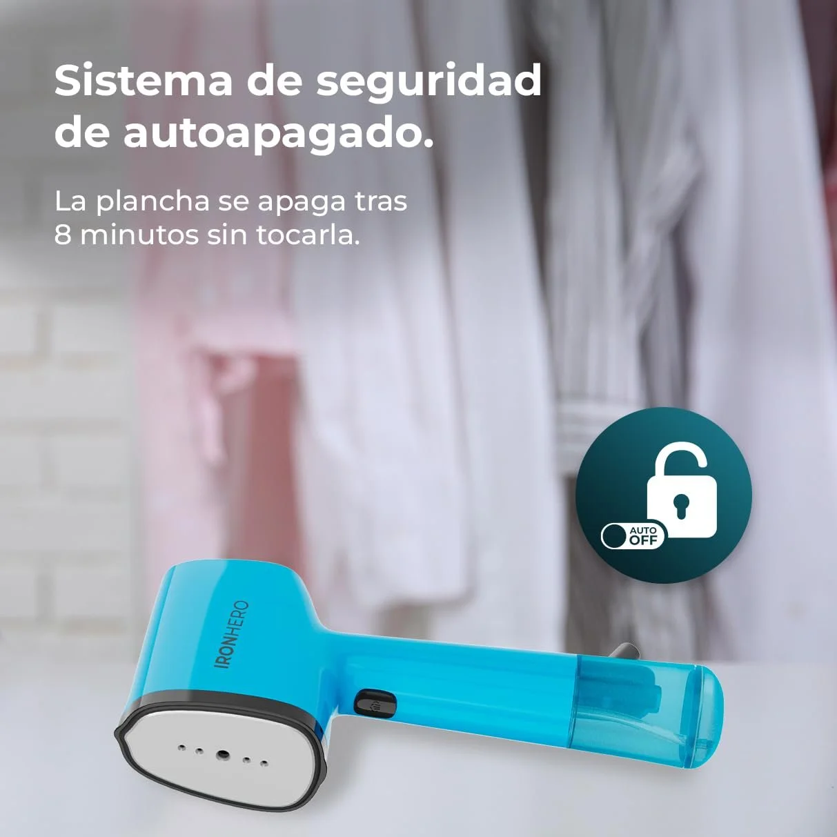 Вертикальный утюг Cecotec IronHero V-1500 Essential керамическая подошва 1500 Вт 25 г/мин синий, фото №6