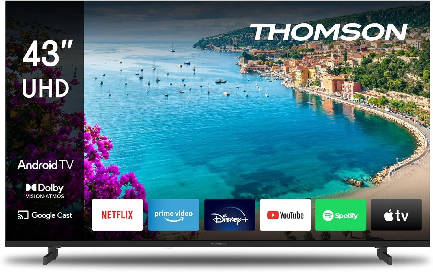 Телевізор 43" Thomson 43UA5S13 / 4K / 60 Гц / LED / Android TV 11 / Wi-Fi / Bluetooth / T2, фото №1