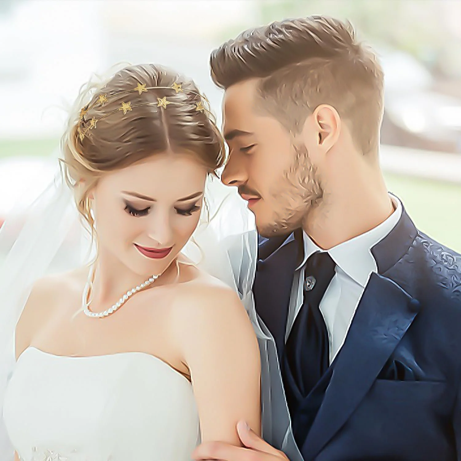 Обруч Зірка Подвійний Ряд Сріблястий, фото №4